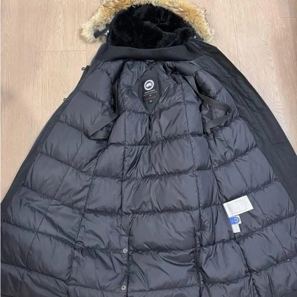 Canada Goose Black Kensington Parka with Fur Hood - Picture 6 of 6